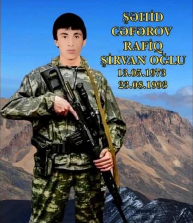 Şəhid Rafiq Cəfərov Füzulidə dəfn olundu