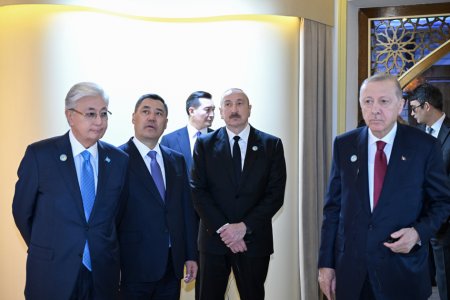 İlham Əliyev TDT dövlət başçıları ilə Türküstanda