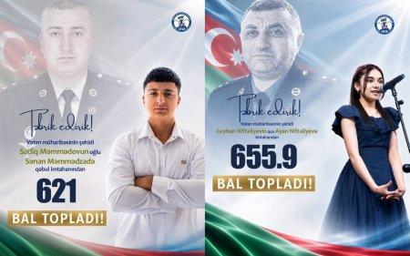 Şəhid övladları qəbul imtahanında yüksək nəticə göstəriblər